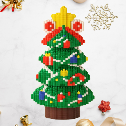 Weihnachtsbaum mit Dekoration | Bausteine