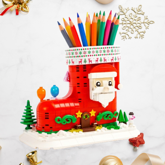 Weihnachtsschuh Stiftehalter  | Bausteine