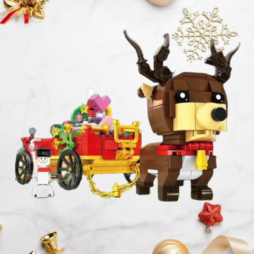 Rentier mit Wagen  | Bausteine