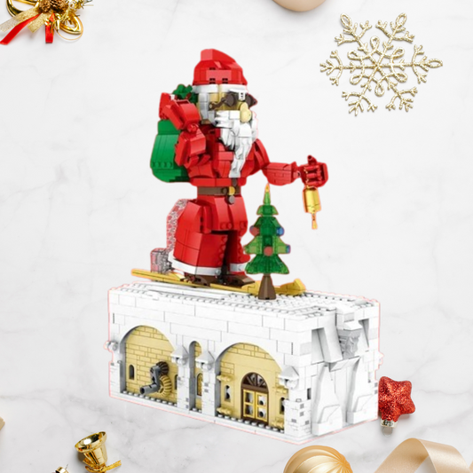 Weihnachtsmann auf Skiern  | Bausteine