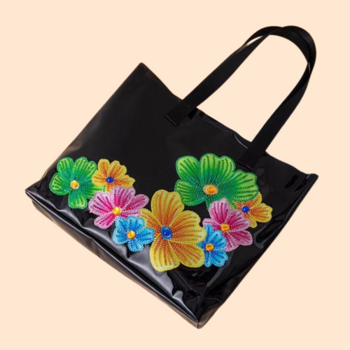 Schwarze Einkaufstasche | Diamond Painting