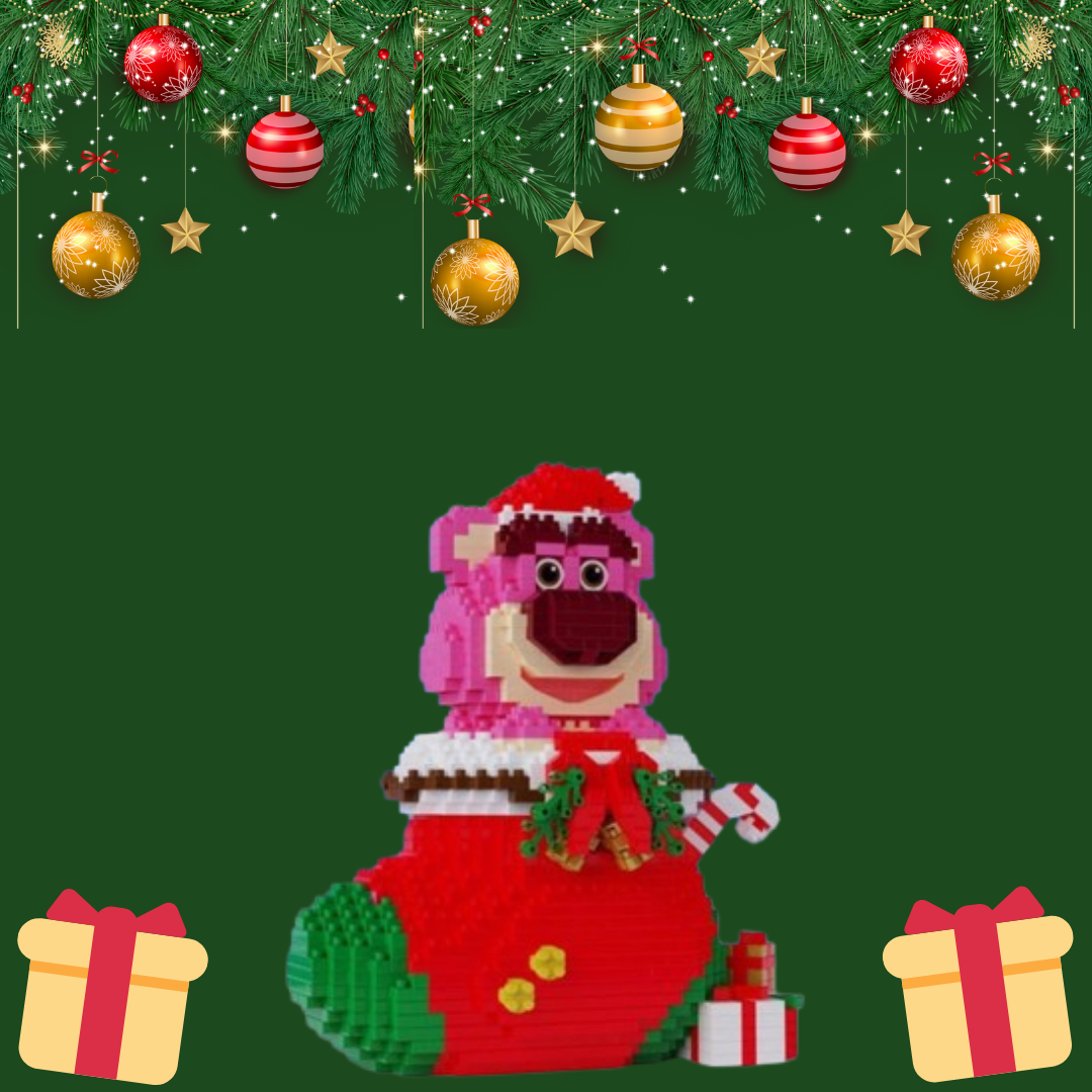 Rosa Bär in Weihnachtssocke