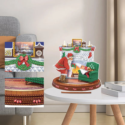 5D Weihnachtsmann am Kamin | Diamond Painting