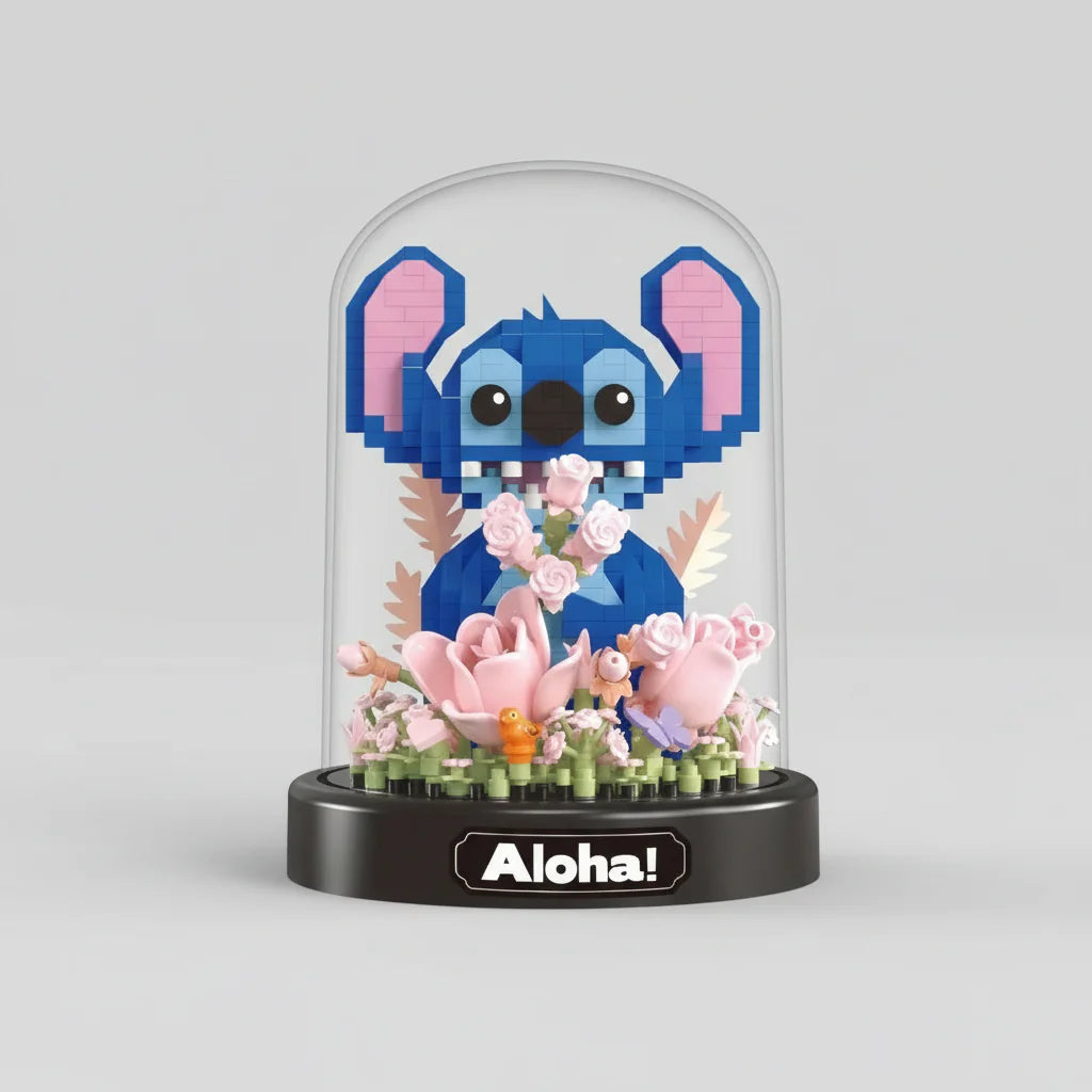 Blaues Wesen im Blumengarten | Bausteine