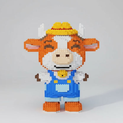 Kuh mit Latzhose | Bausteine