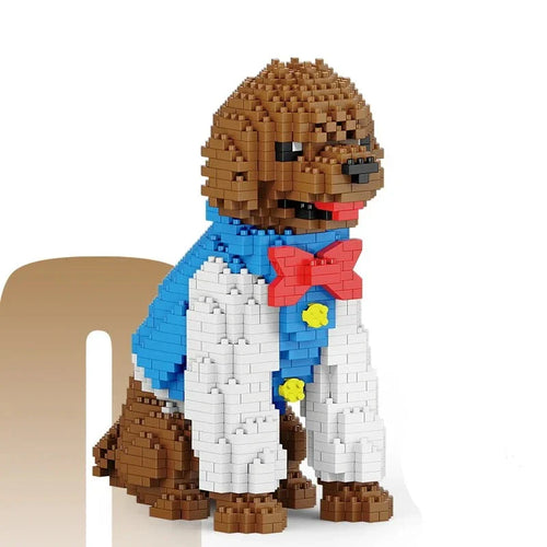 Lustiger brauner Pudel  | Bausteine