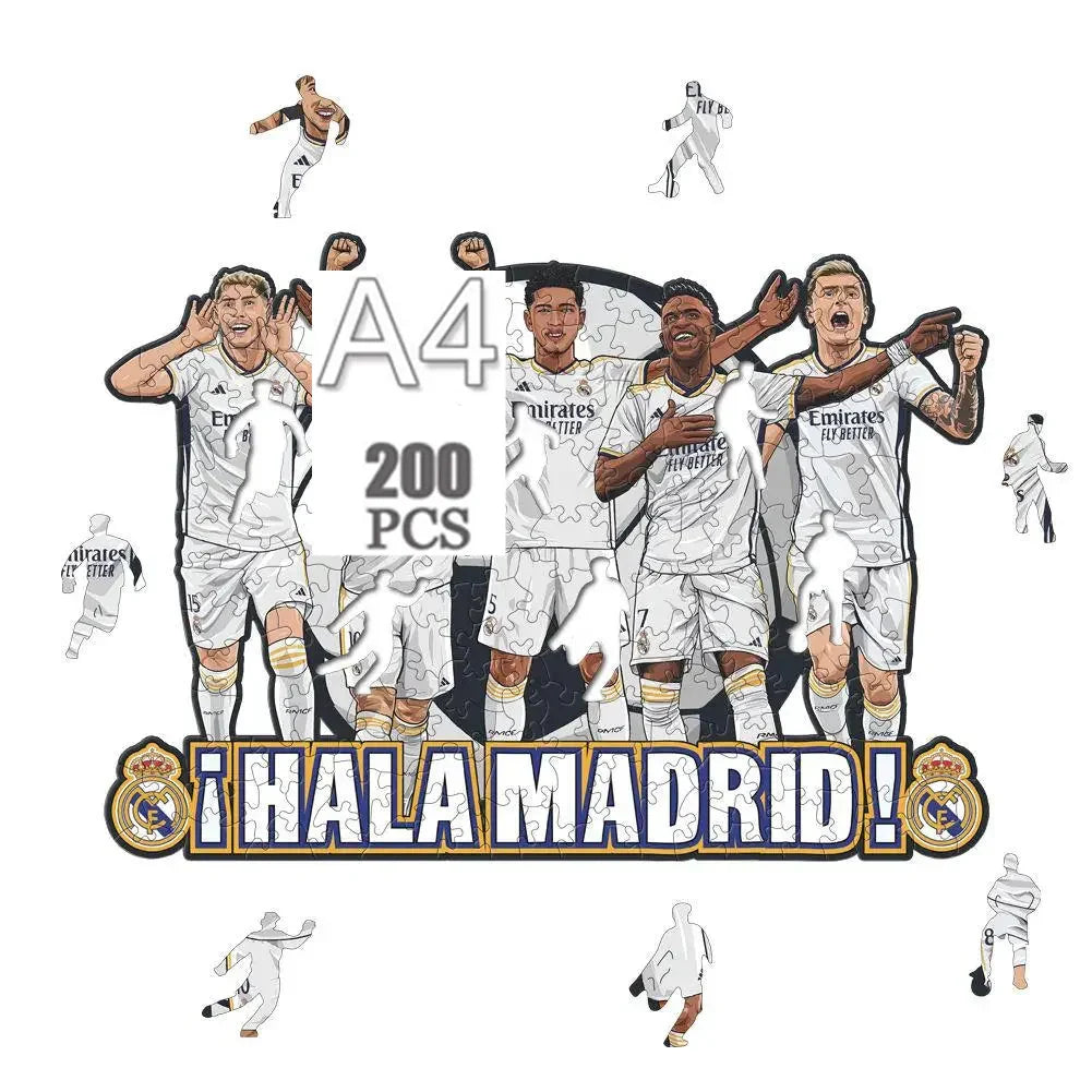 Real Madrid 5 Spieler | 2D Holzpuzzle