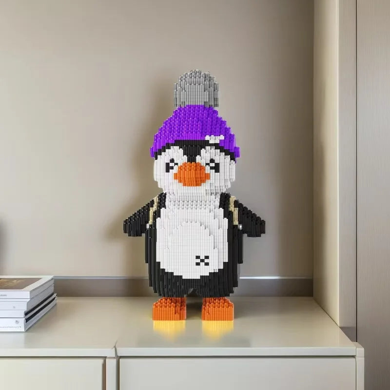 Pinguin mit Mütze | Bausteine