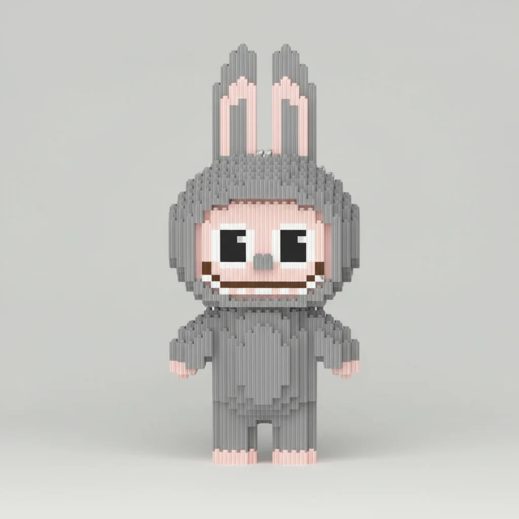 Grauer Labubu | Bausteine