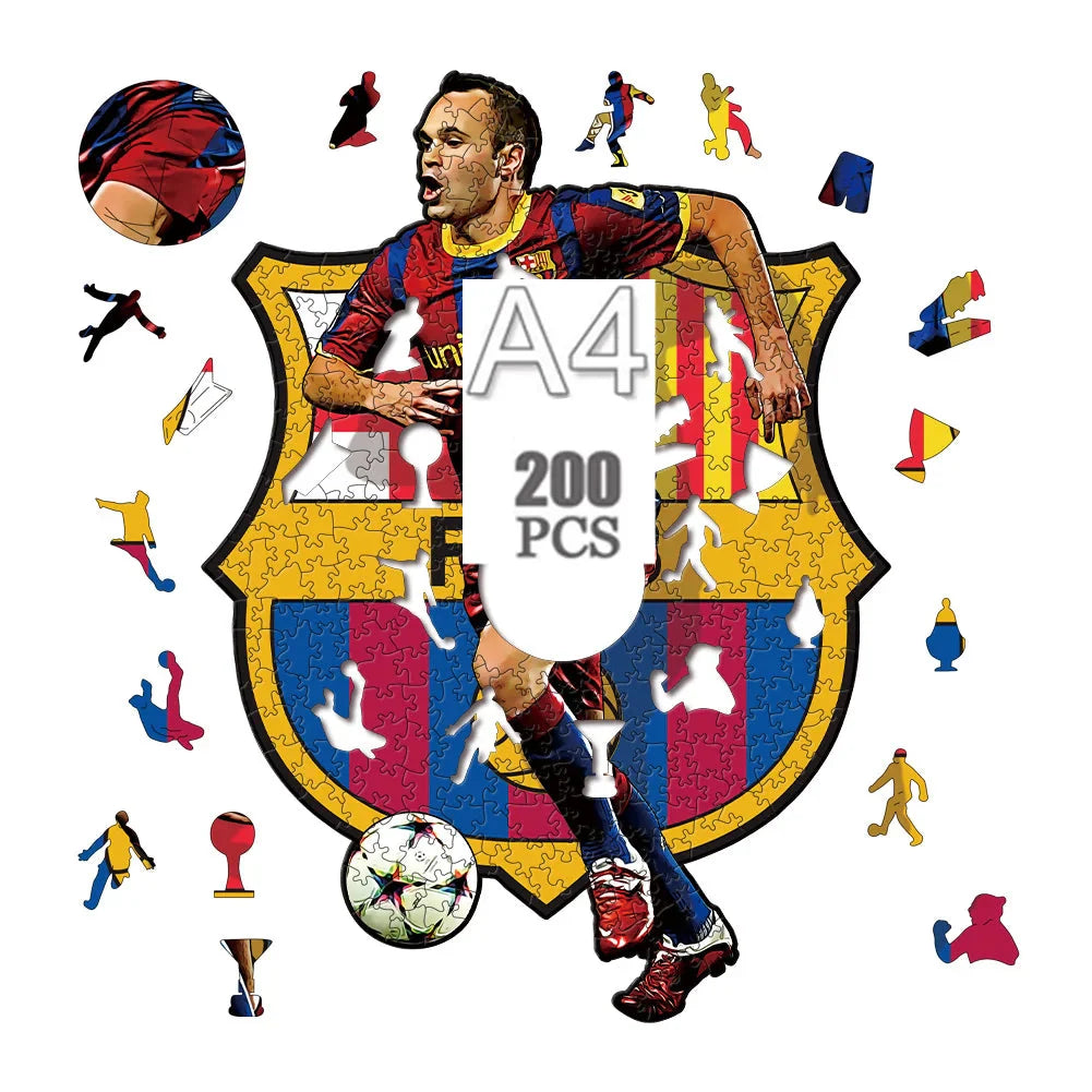 Andrés Iniesta | 2D Holzpuzzle