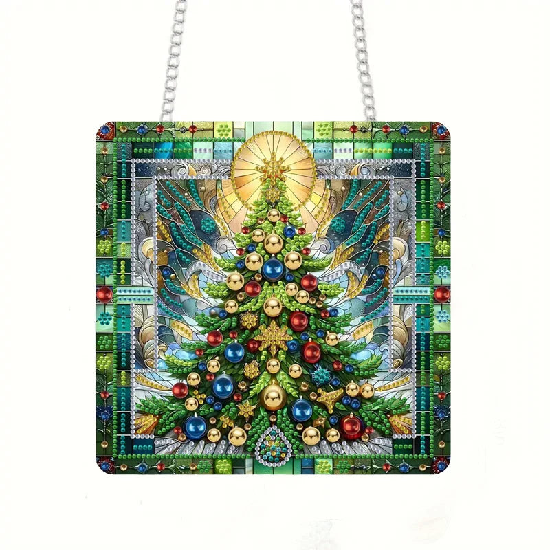 Weihnachtsbaum | Türanhänger | Diamond Painting