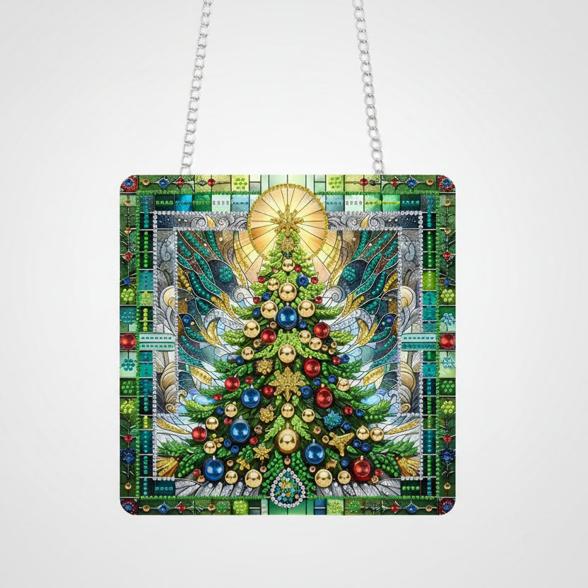 Weihnachtsbaum | Türanhänger | Diamond Painting