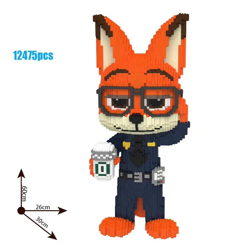 Fuchs mit Brille | Bausteine