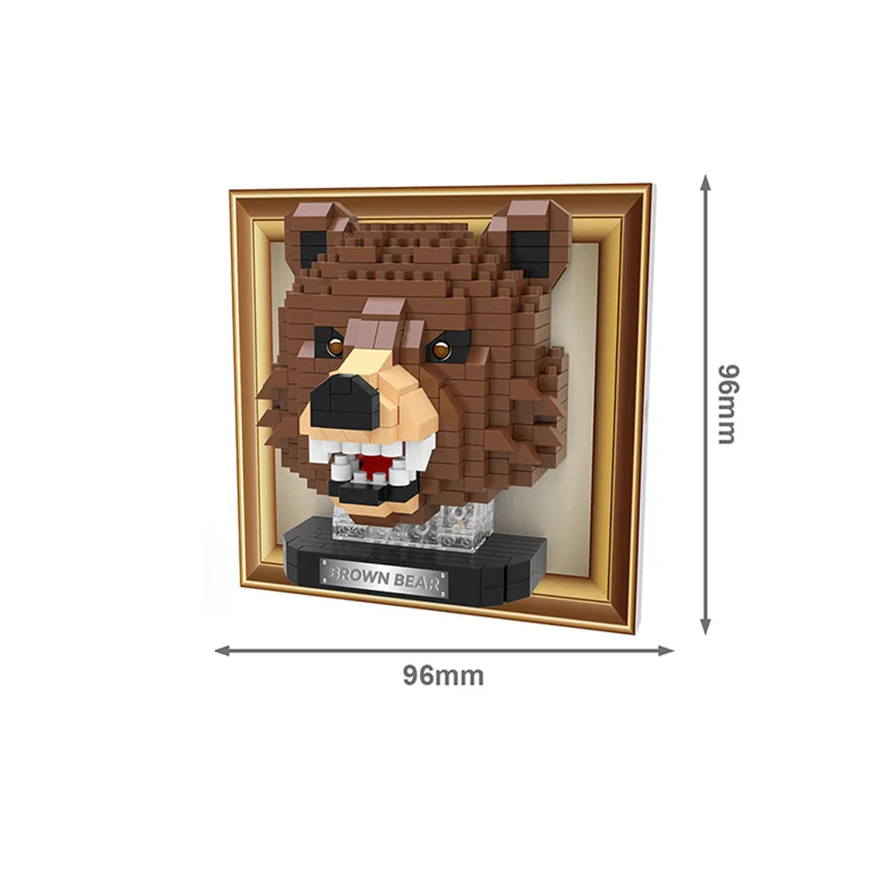 Mini 3D Bild Braunbär | Bausteine