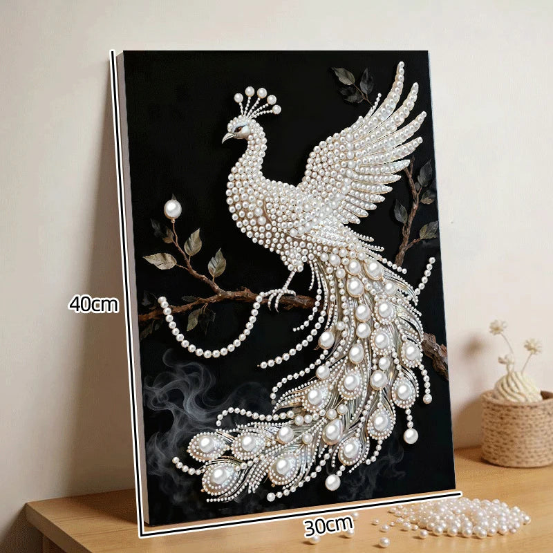 Pfau | Premium Perlen Diamond Painting