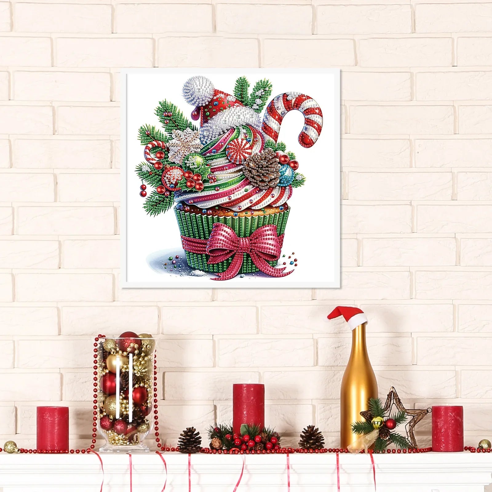 Weihnachts-Cupcake | Diamond Painting