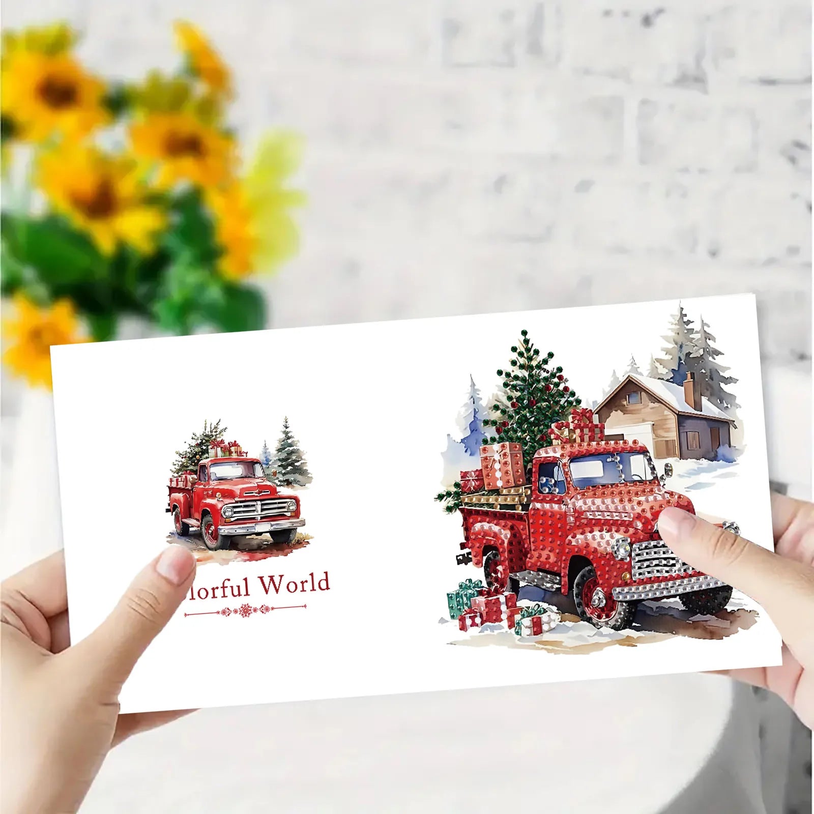 Auto-Weihnachtskarten | 6 Stück | Diamond Painting