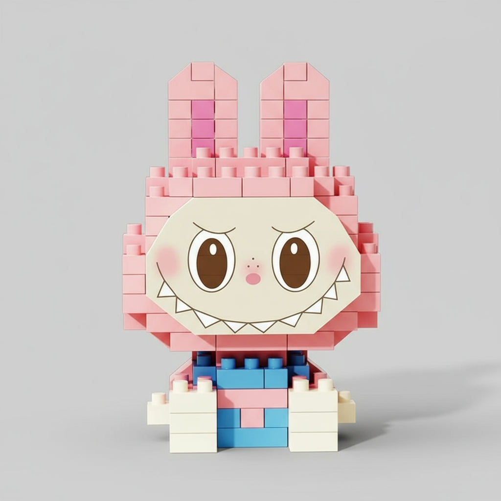 Mini Rosa Labubu | Bausteine