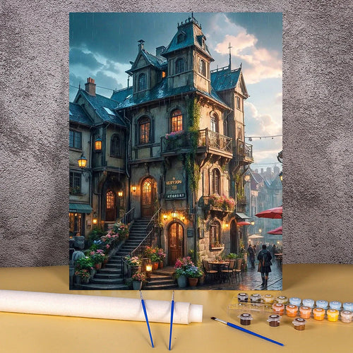 Das verzauberte Stadthotel – Malen nach Zahlen