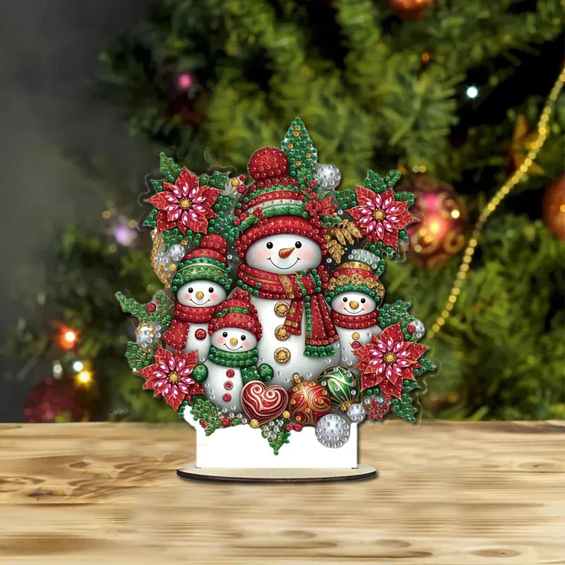 5D Schneemann-Familie | Diamond Painting