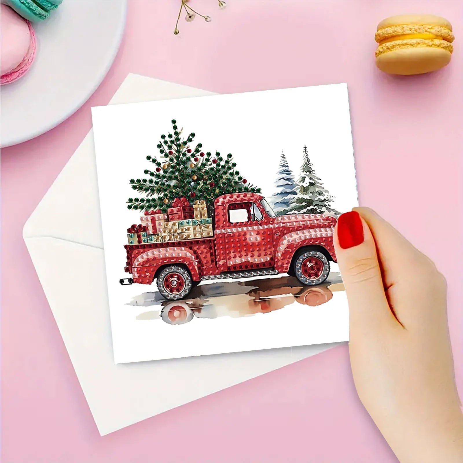 Auto-Weihnachtskarten | 6 Stück | Diamond Painting