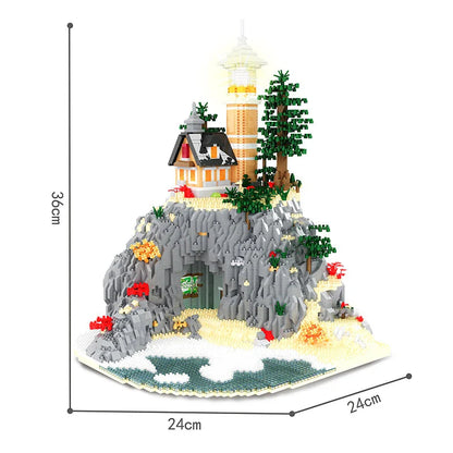 Leuchtturm auf dem Berg | Bausteine