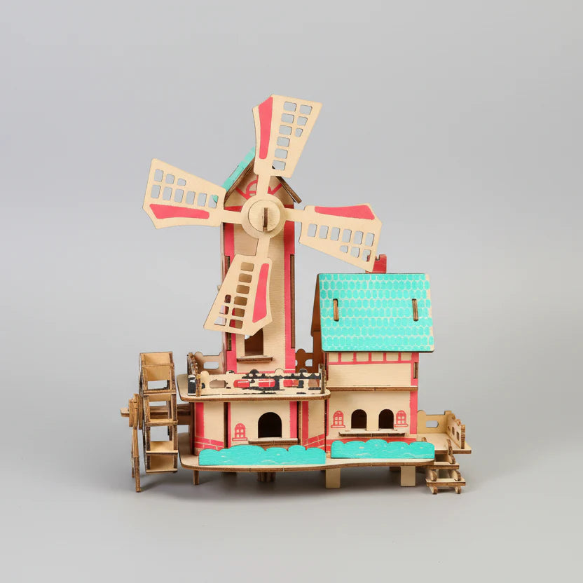 Bunte Windmühle | 3D Puzzle