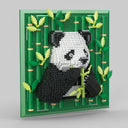 Panda auf Bauplatte | Bausteine
