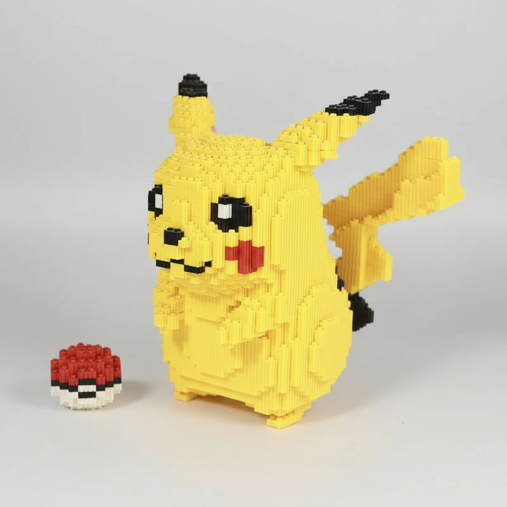 Gelbes Blitztier mit Ball | Bausteine