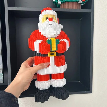 Weihnachtsmann mit Geschenk | Bausteine