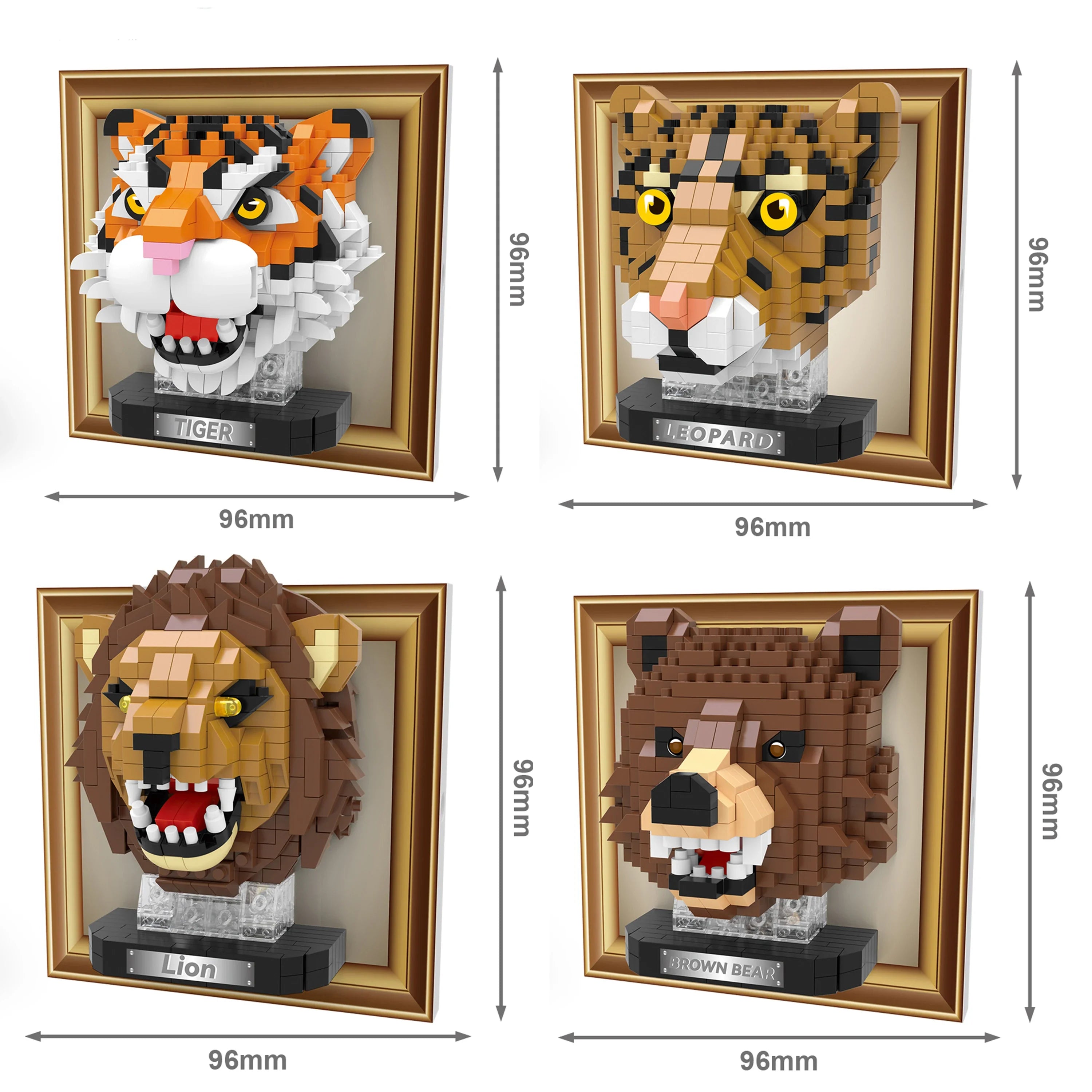 Mini 3D Bild Braunbär | Bausteine