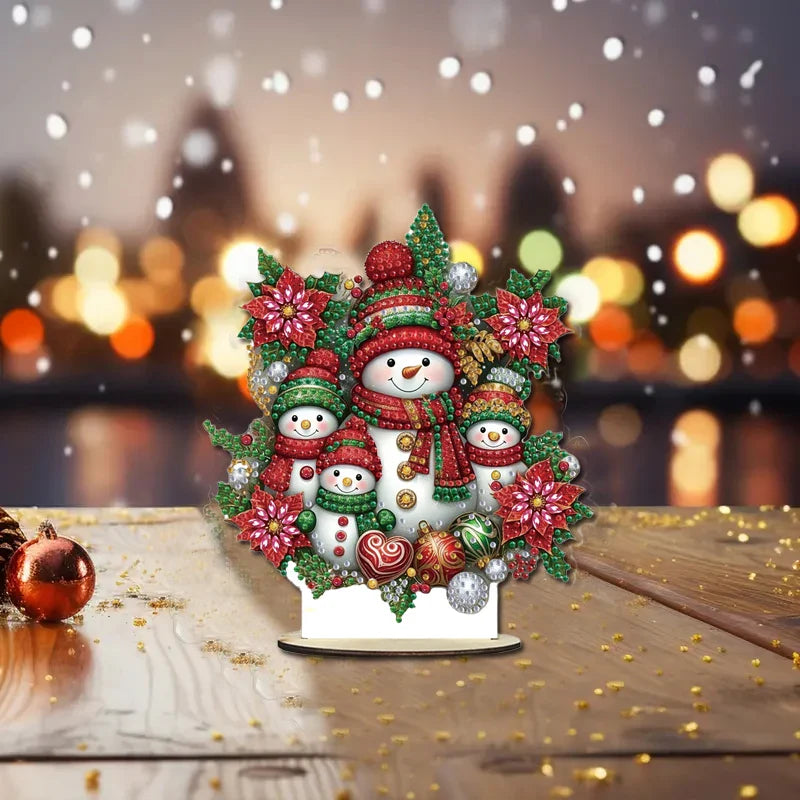 5D Schneemann-Familie | Diamond Painting