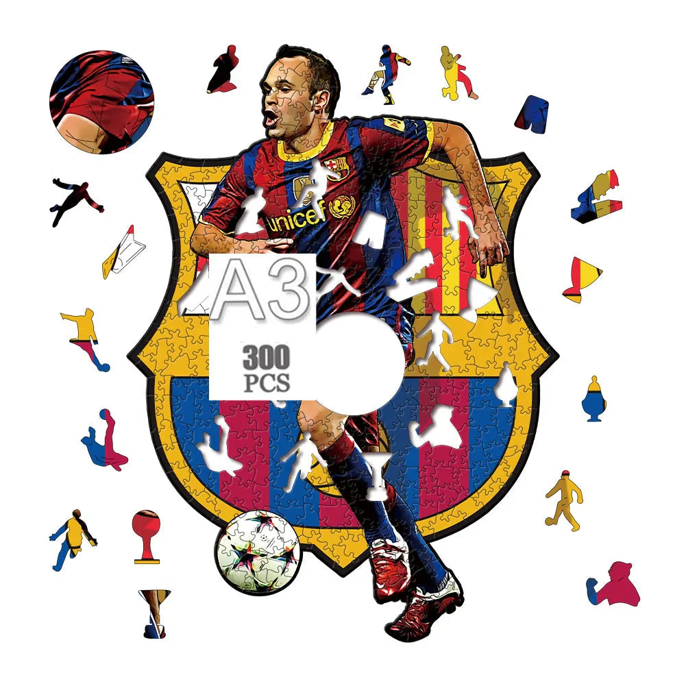 Andrés Iniesta | 2D Holzpuzzle