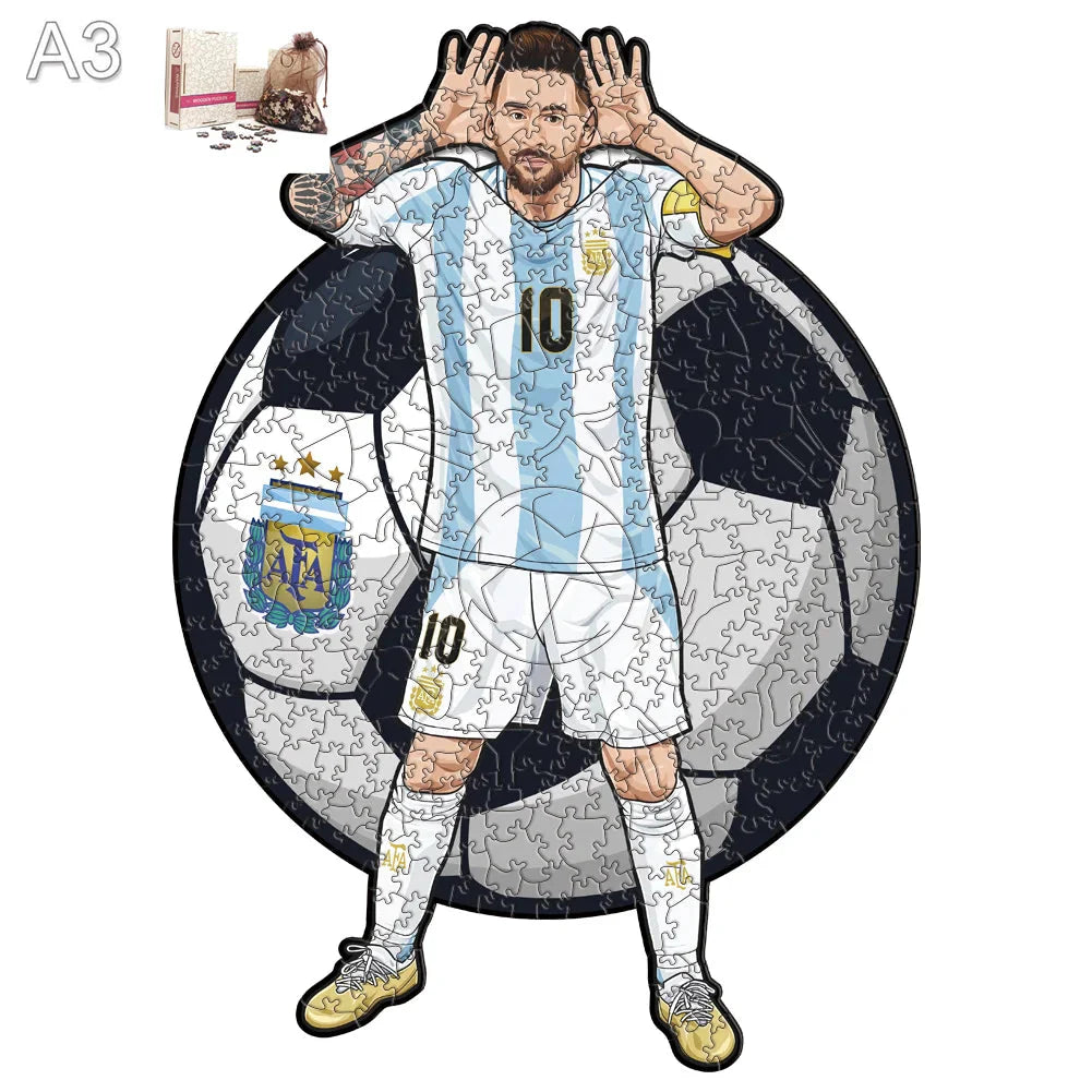 Messi Argentinien – Jubelpose | 2D Holzpuzzle