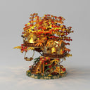 Herbsthaus mit Baumhaus | Bausteine