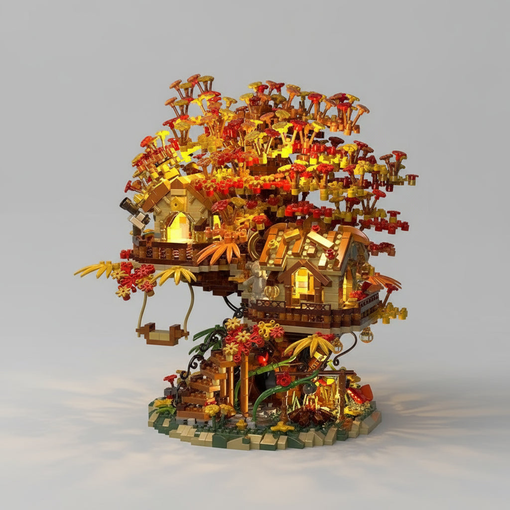 Herbsthaus mit Baumhaus | Bausteine