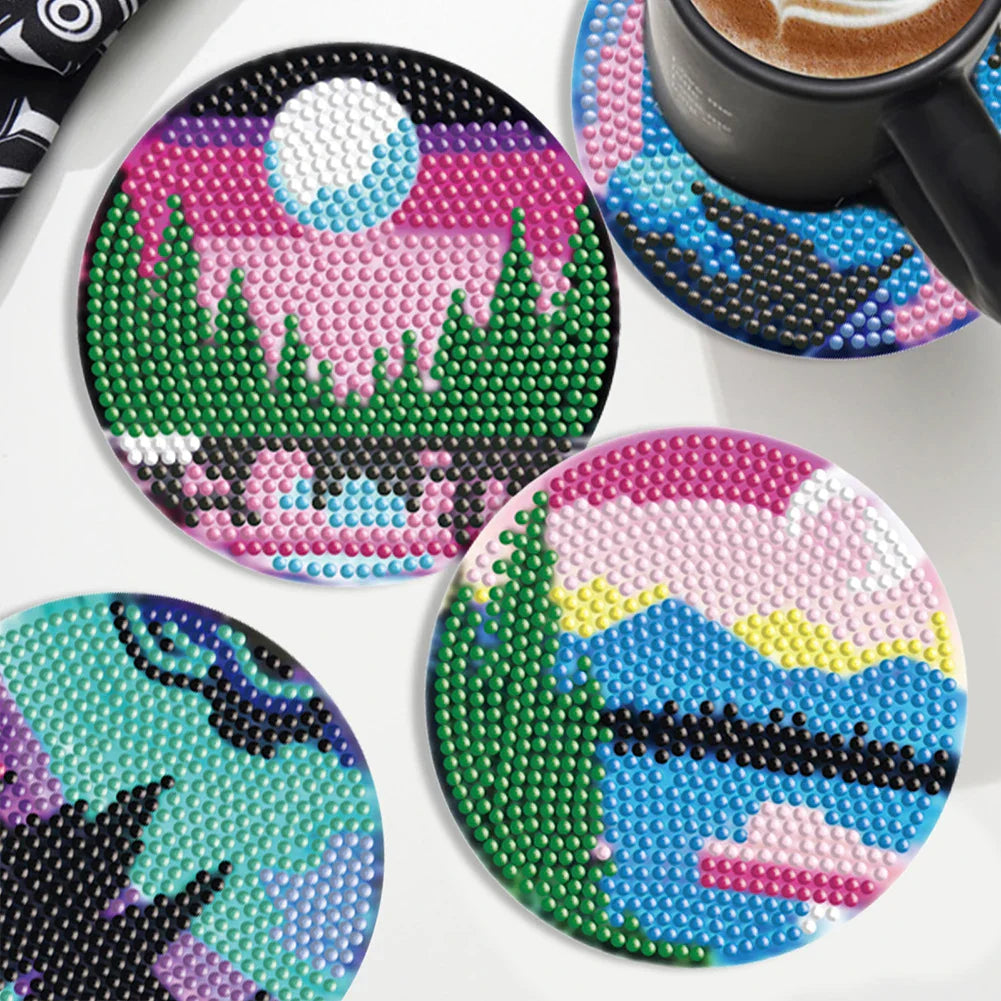 Landschafts-Untersetzer | Diamond Painting