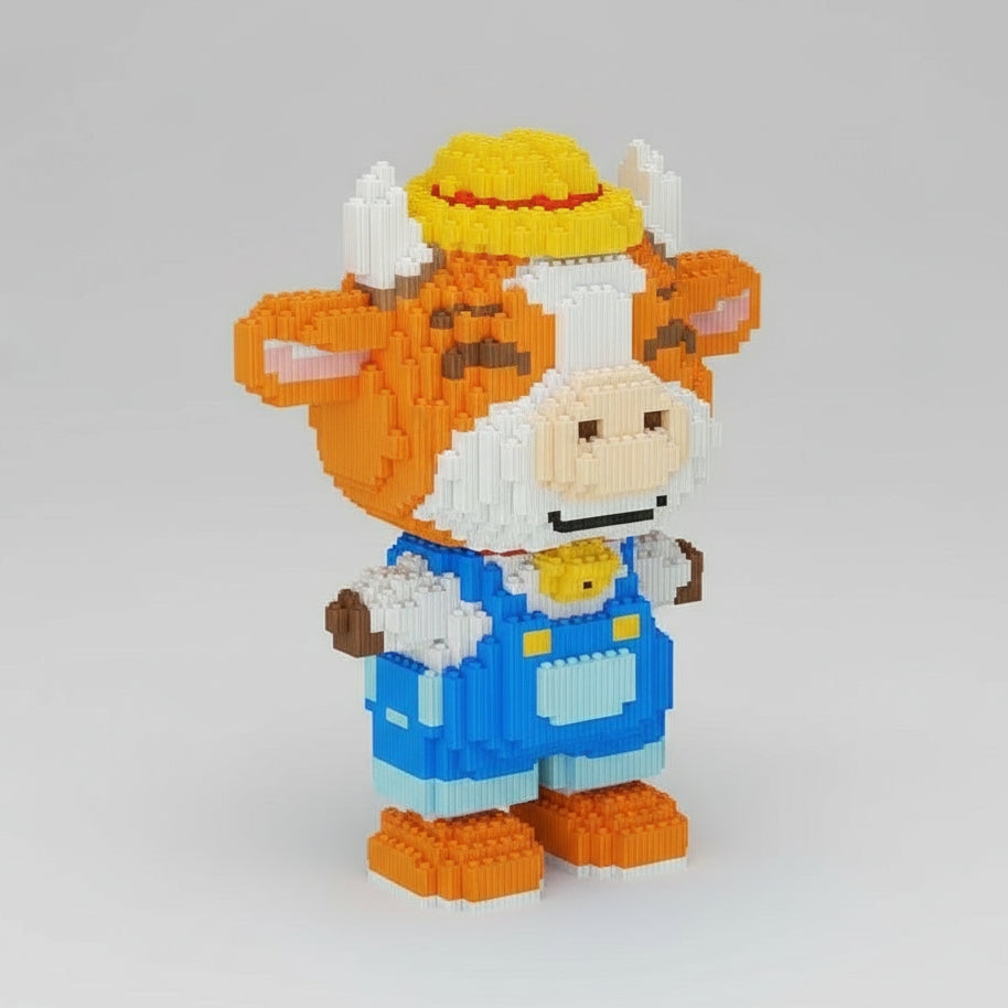 Kuh mit Latzhose | Bausteine