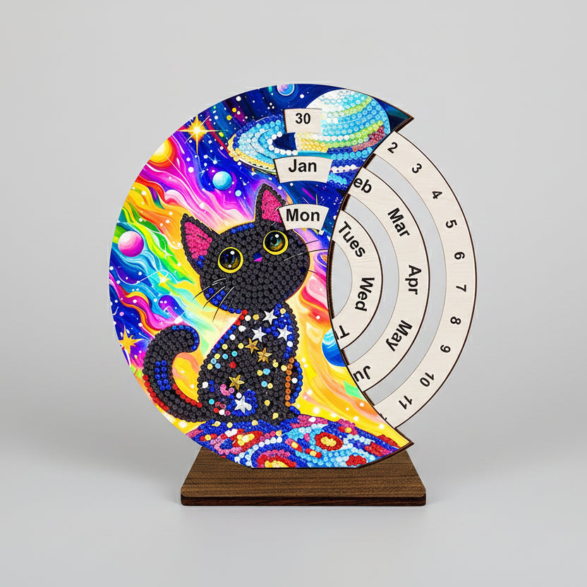 Schwarze Katze  | Kalender | Diamond painting