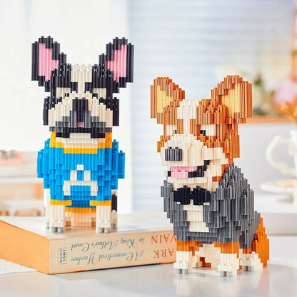 Welsh Corgi im Anzug | Bausteine