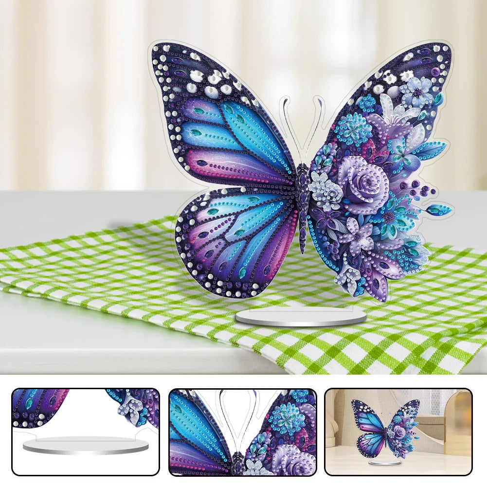 5D Lila Schmetterling | Diamond Painting