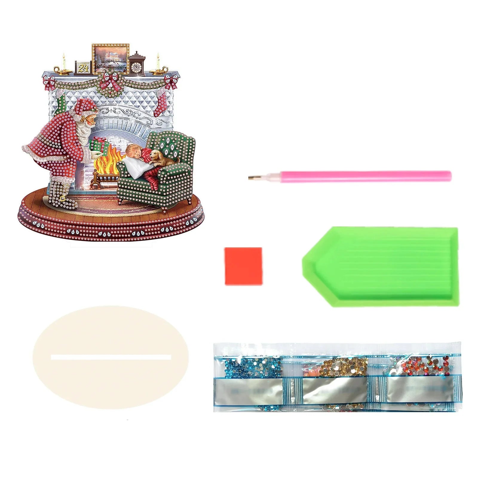 5D Weihnachtsmann am Kamin | Diamond Painting