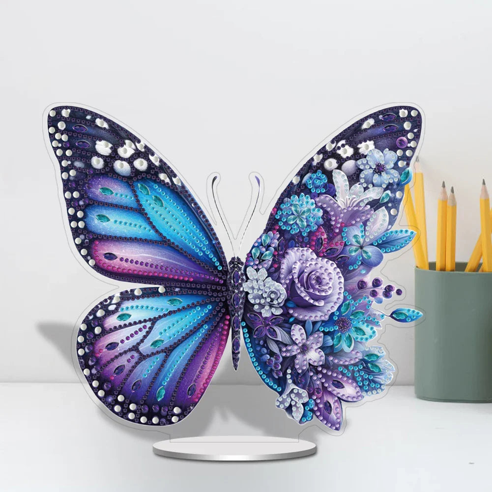 5D Lila Schmetterling | Diamond Painting