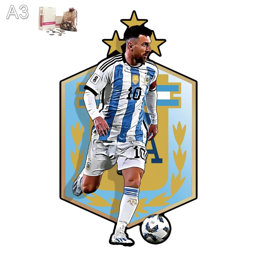 Messi Argentinien Logo | 2D Holzpuzzle