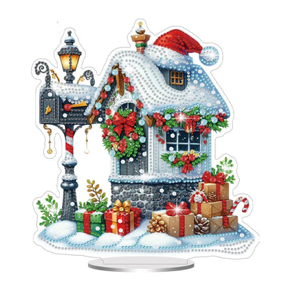 5D Häuschen mit Weihnachtsmütze | Diamond Painting