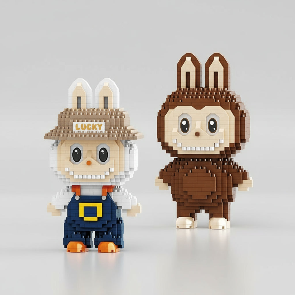 Labubu in Latzhose | Bausteine