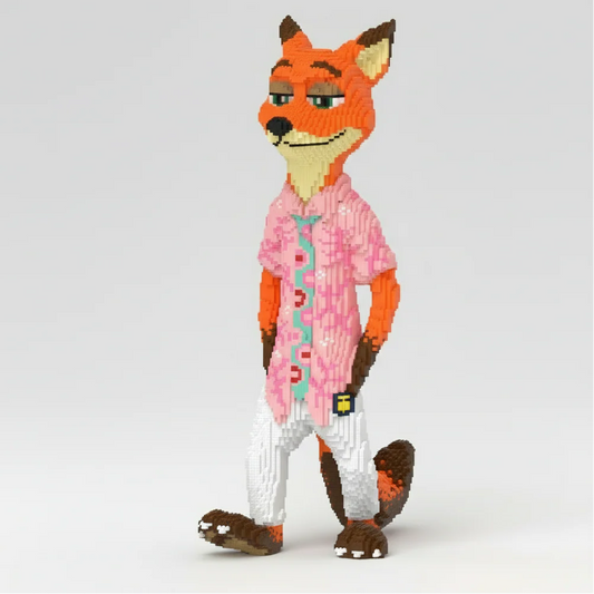 MEGA Fuchs mit rosa Bluse | Bausteine