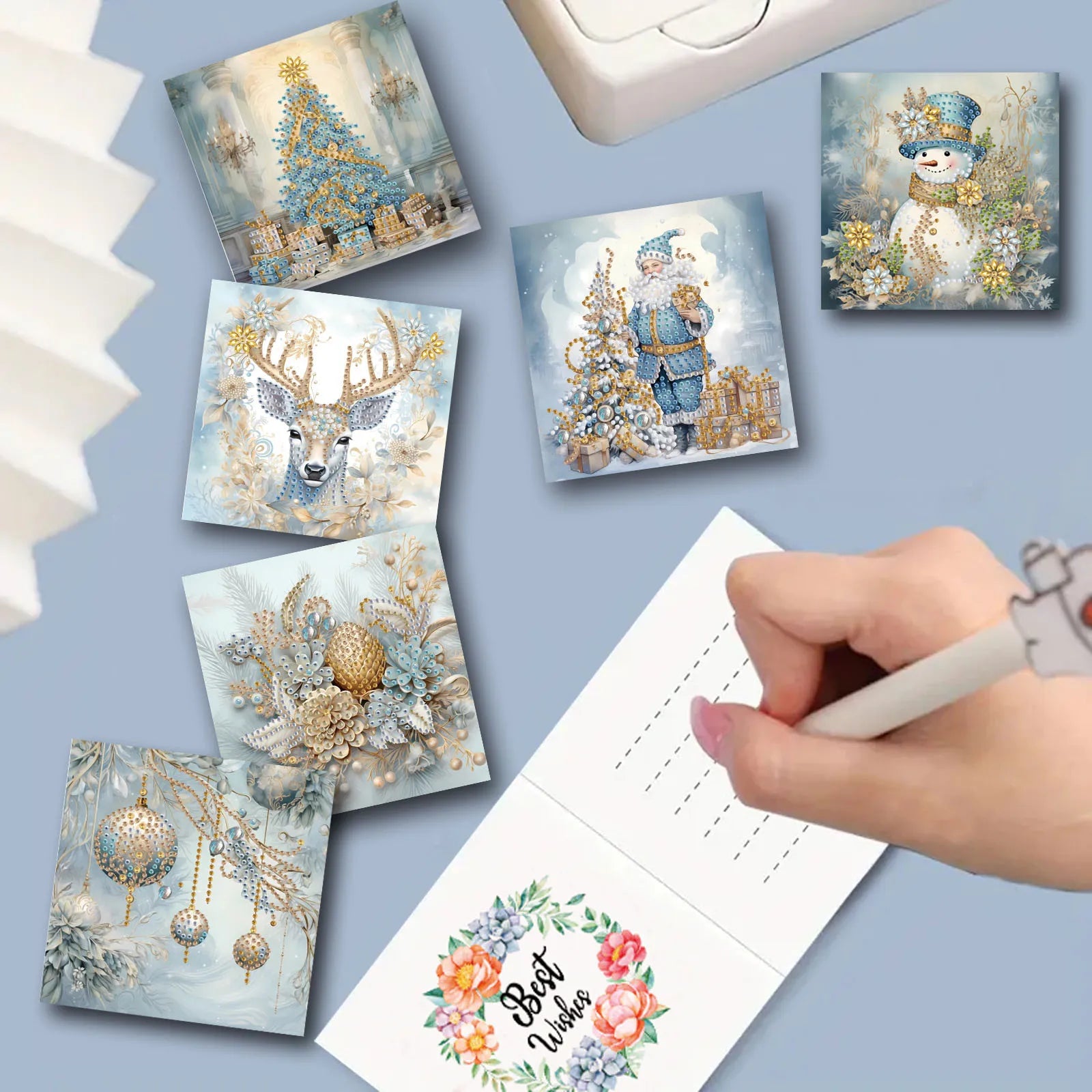 Prachtvolle Weihnachtskarten | 6 Stück | Diamond Painting