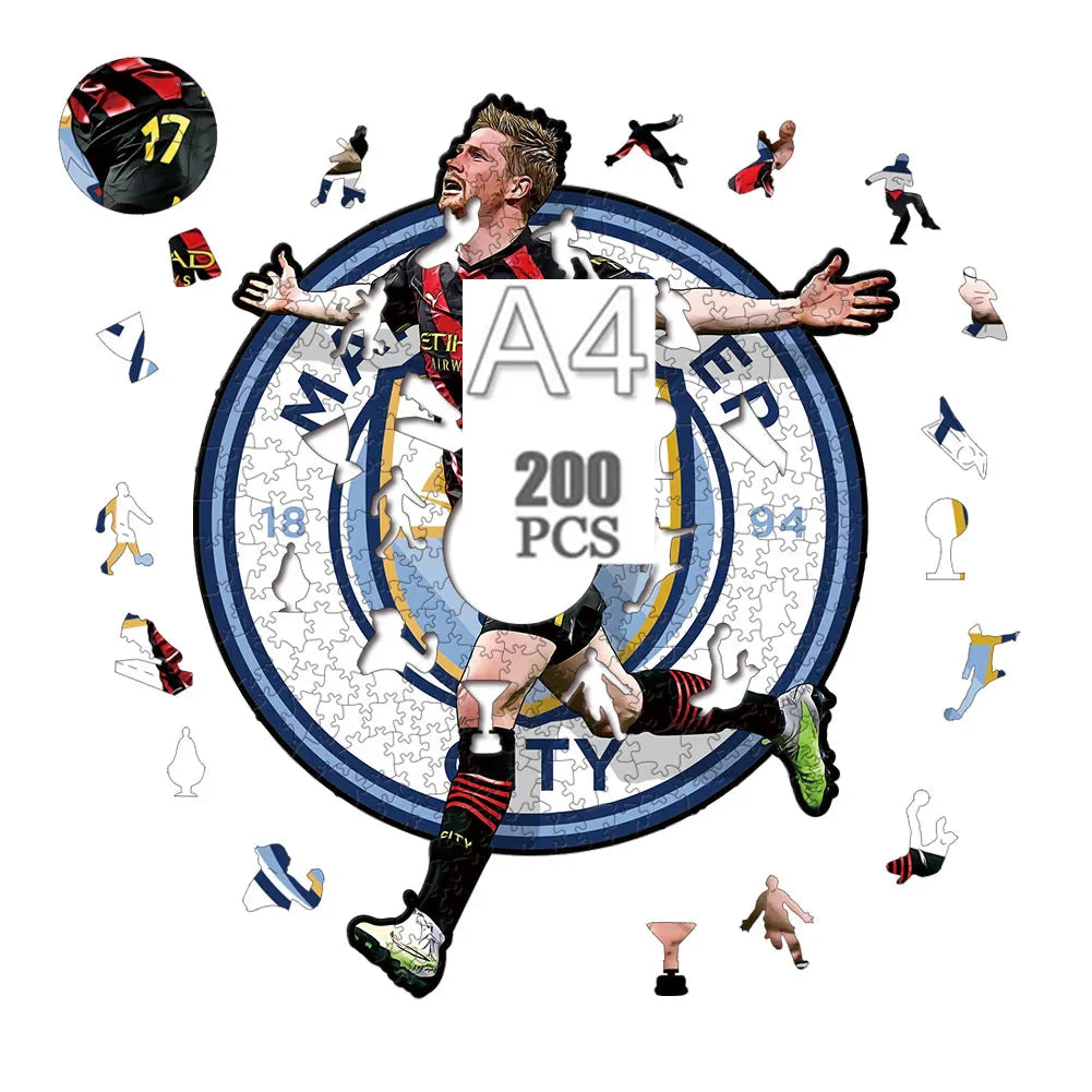 Kevin de Bruyne | Manchester City | 2D Holzpuzzle