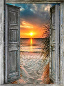 Abendglühen am Meer | Diamond Painting